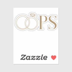 OOPS! Divorce Shower Party Sticker