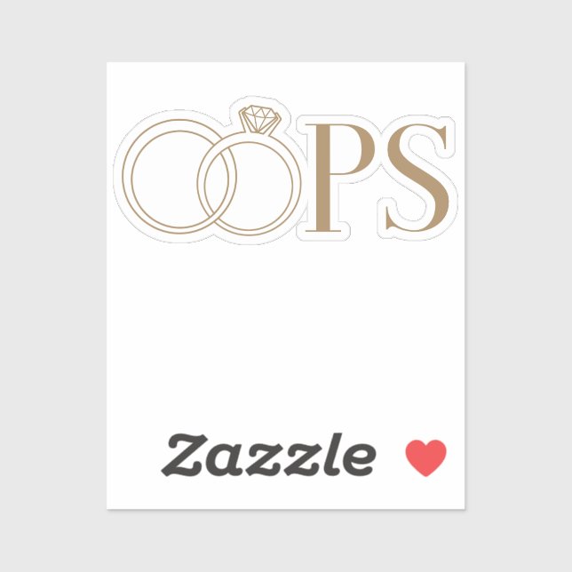 OOPS!  Divorce Shower Party Sticker (Sheet)