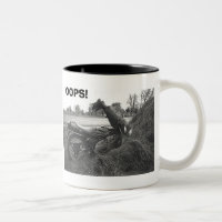 "OOPS!-FUNNY FAKE MOTORBIKE ACCIDENT" MUG