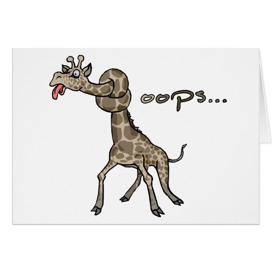 Oops... Giraffe Cards (Front Horizontal)