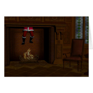 Oops - Hot Surprise For Santa Claus Cards