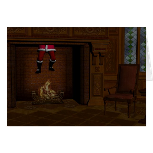 Oops - Hot Surprise For Santa Claus Cards (Front Horizontal)