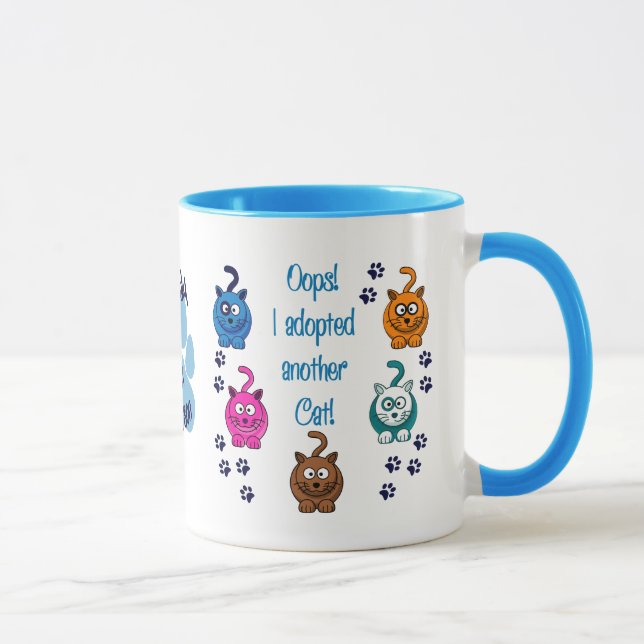 Oops!  I Adopted Another Cat! Mug (Right)