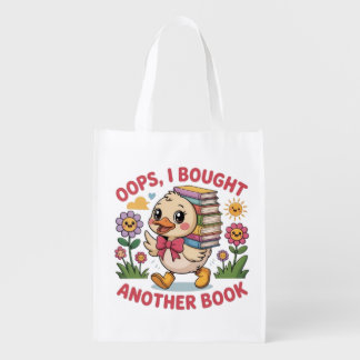 "Oops, I Bought Another Book" Cute Duck Tote