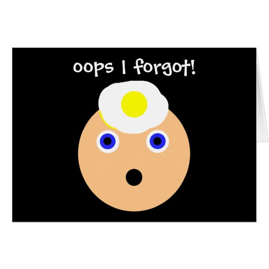 oops!  I forgot! Cards (Front Horizontal)