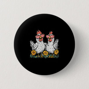 Oops I Got Another Chicken, Funny Farm Animal Button