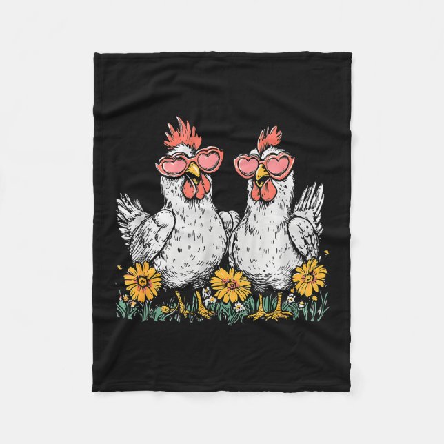 Oops I Got Another Chicken, Funny Farm Animal  Fleece Blanket (Front)