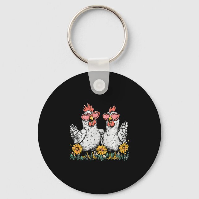Oops I Got Another Chicken, Funny Farm Animal  Keychain (Front)