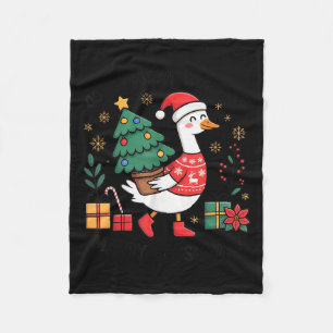Oops I Got Another Tree Merry Goosemas Fleece Blanket