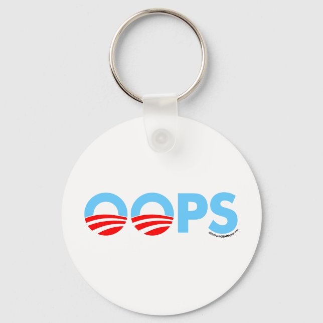 Oops Obama Mistake Keychain (Front)