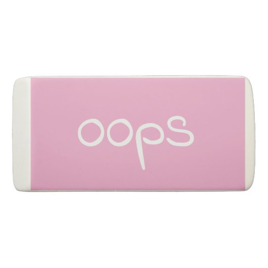 Oops Pink Eraser (Front)