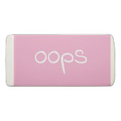 Oops Pink Eraser (Back)