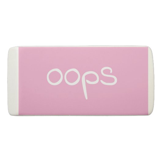 Oops Pink Eraser (Back)
