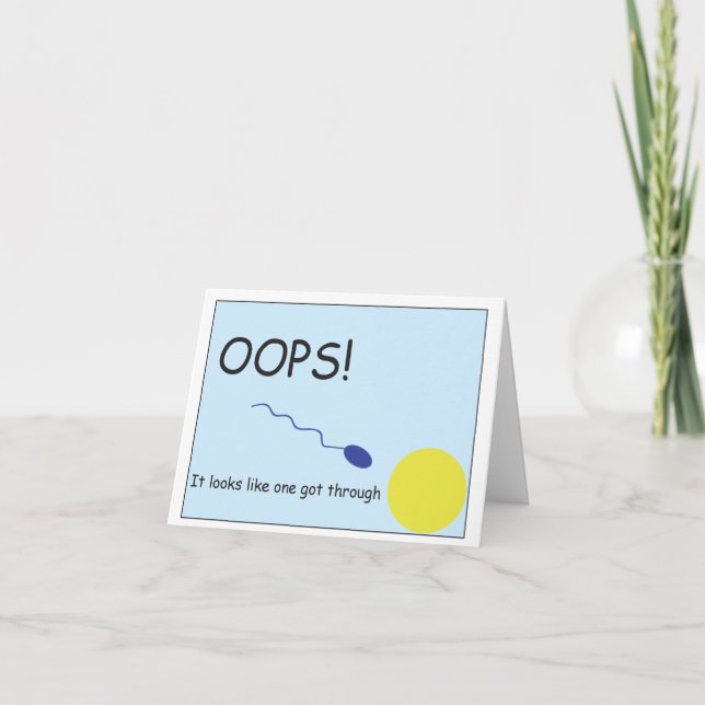 OOPS! Pregnancy Announcement (Front)
