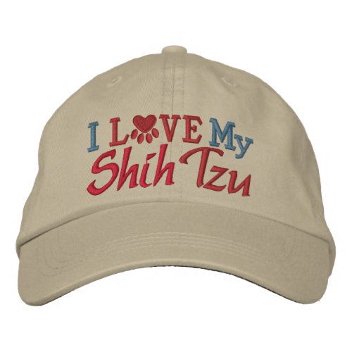 Oops _ Revised Color _ I Love My Dog Embroidered Baseball Cap
