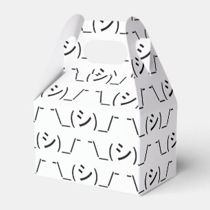 Oops Shrug Emoticon ¯\_(シ)_/¯ Japanese Kaomoji Favor Boxes