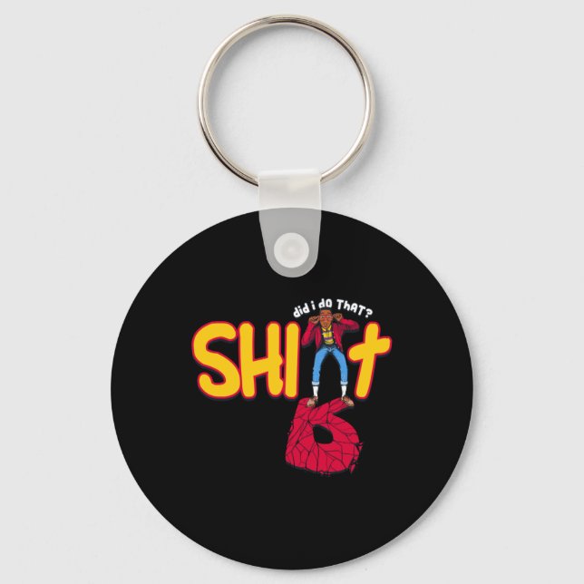 Oops! Sticker  Keychain (Front)