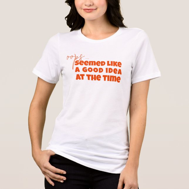 Oops Text Shirt - Funny Meme Tee for Prank Lovers (Front)
