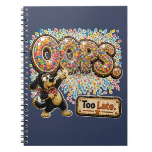 Oops Too Late Personalized Funny Sarcastic Notebook