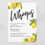 Oops Watercolor Lemons Postponed Wedding Card