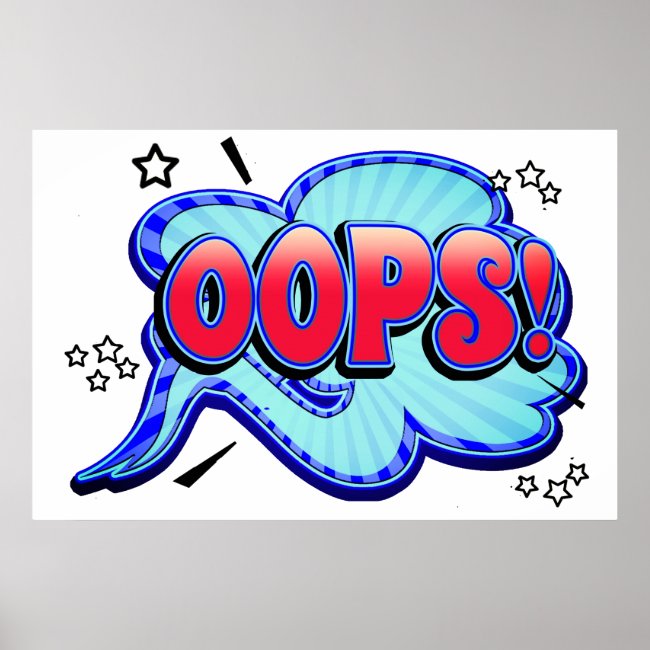 Oops! Word Bubble Poster