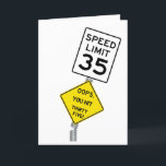 Oops You Hit 35 funny 35th birthday card<br><div class="desc">Birthday Card Inside: I heard you had a bit of an accident on your birthday. Well, at least you're not the only one who's getting older. I hope this birthday brings you lots of laughter and good times, and maybe a new pair of glasses. Happy Birthday! Description: On the birthday...</div>