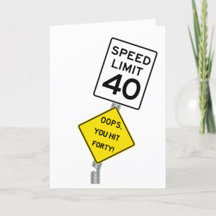 Oops You Hit 40 funny 40th birthday card
