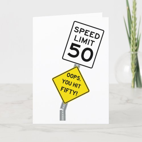 Oops You Hit 50 funny 50th birthday card