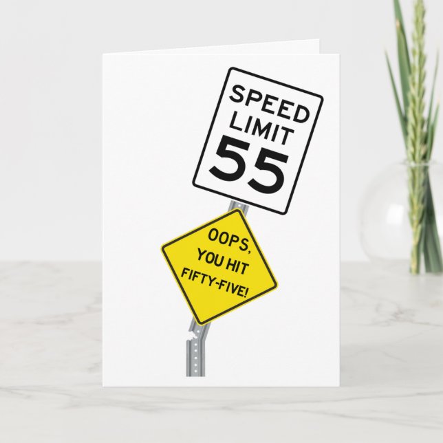 Oops You Hit 55 funny 55th birthday card (Front)