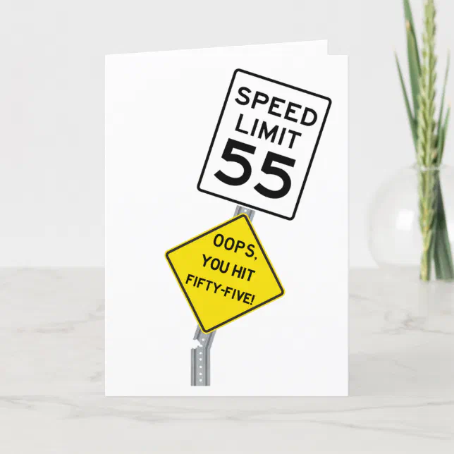 Oops You Hit 55 funny 55th birthday card | Zazzle