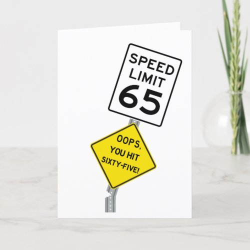 Oops You Hit 65 funny 65th birthday card