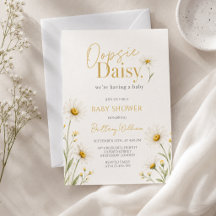 Oopsie Daisy Minimalist Baby Shower 