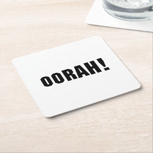 OORAH SQUARE PAPER COASTER