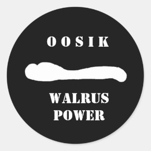 oosik walrus rep classic round sticker