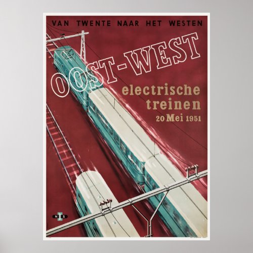 Oost _ West Netherlands Vintage Travel Poster