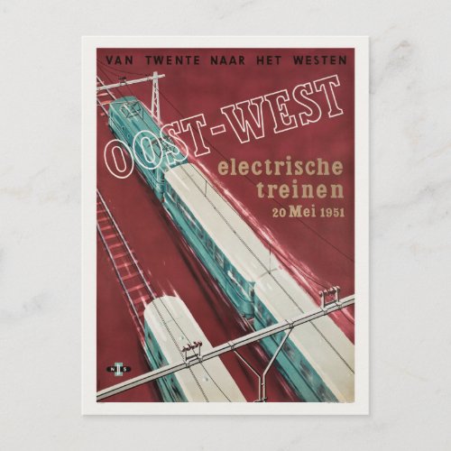 Oost _ West Netherlands Vintage Travel Poster Postcard