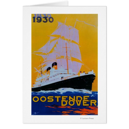 Oostende Dover Vintage PosterEurope Cards (Front)