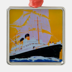 Oostende Dover Vintage PosterEurope Metal Ornament