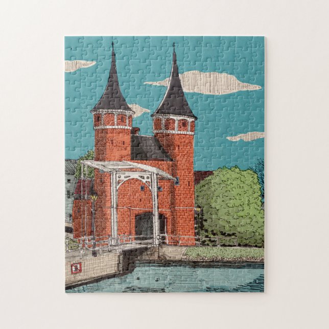 Oosterpoort Eastern Gate Delft Netherlands Jigsaw Puzzle (Vertical)