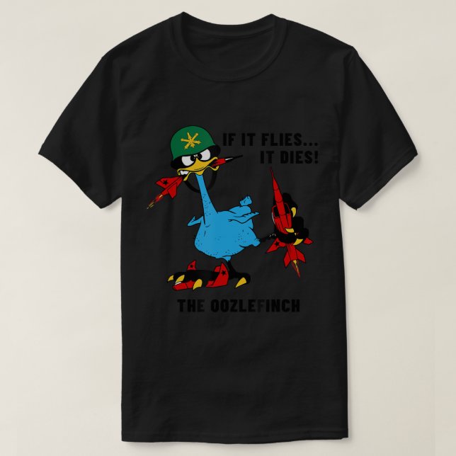Oozlefinch ADF Air Defense Artillery Army Fort Sil T-Shirt (Design Front)