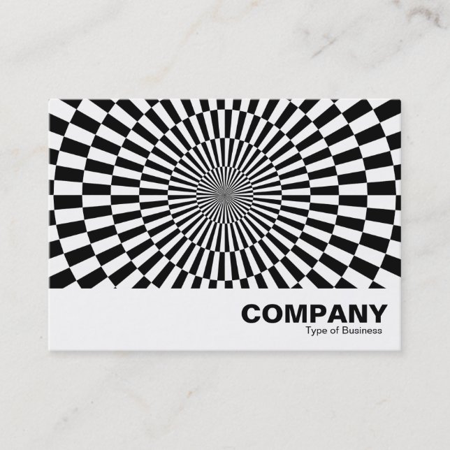 Op Art 02 - Black and White Business Card (Front)