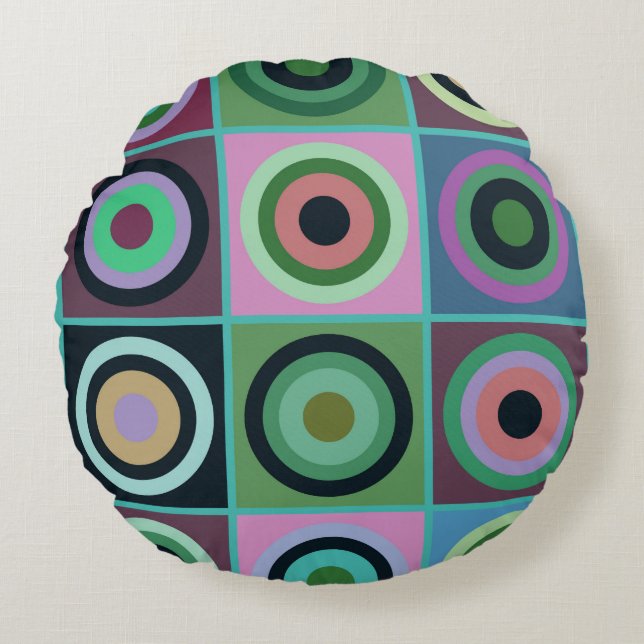 Op Art #23 Round Pillow (Front)