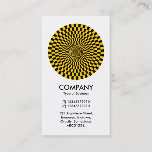 Op Art _ Amber and Black Business Card