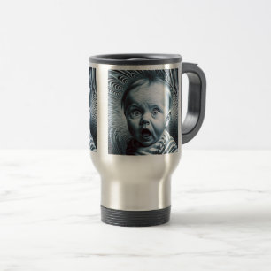 Op Art Baby Travel/Commuter Mug, 15 oz Travel Mug