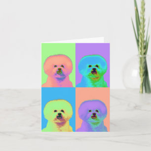 Op Art - Bichon Frise - Cody Card