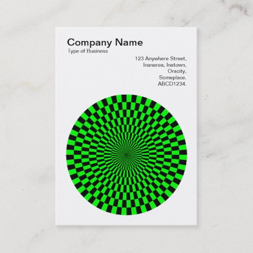 Op Art _ Black and Green Business Card