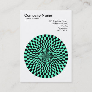 Op Art - Black and Turquoise Business Card