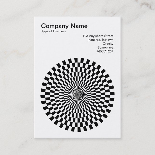 Op Art - Black and White Business Card (Front)