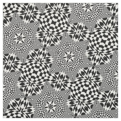Op Art Black and White Fabric