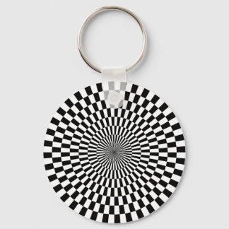 Op Art - Black and White Keychain